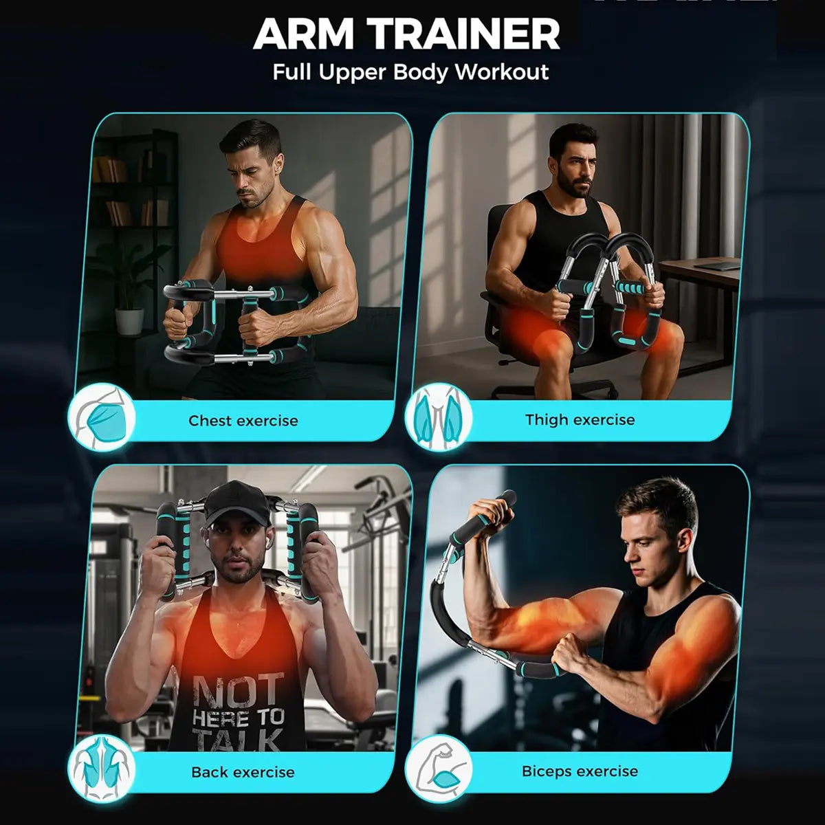 Adjustable Power Twister Bar Arm Trainer, Chest & Arm Strength Training Equipment for Men, Portable Upper Body Workout Tool for Home Gym Fitness Summervibes Summerwins