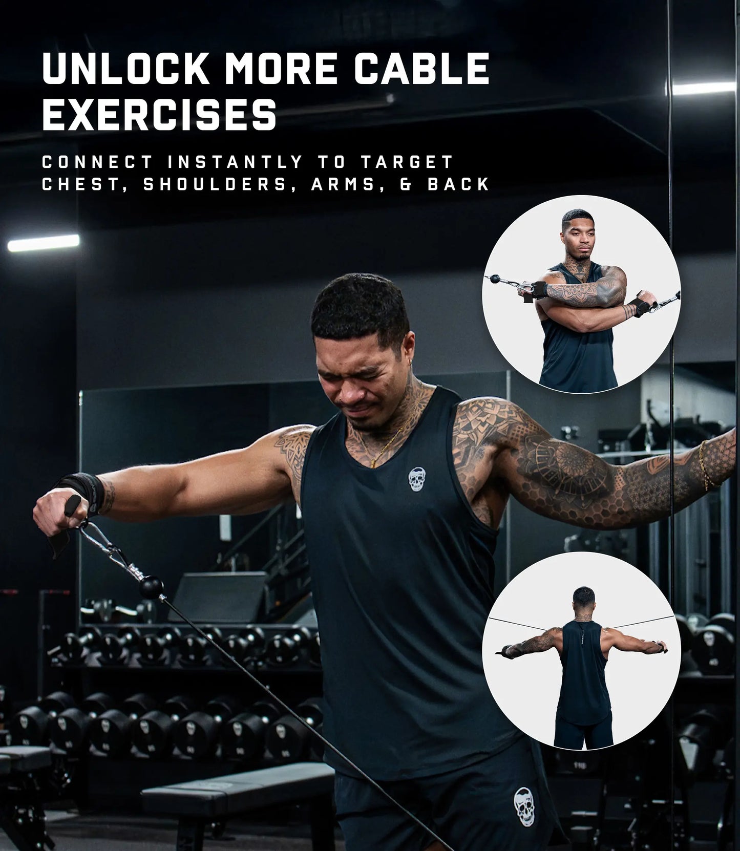 Gymreapers Griplink Lifting Straps with Cushioned Wrist Cuff 14.5" Cotton Strap Anti-Slip Silicone Beads 5Mm Steel D-Ring for Free-Weight & Cable Training