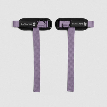 Gymreapers Griplink Lifting Straps with Cushioned Wrist Cuff 14.5" Cotton Strap Anti-Slip Silicone Beads 5Mm Steel D-Ring for Free-Weight & Cable Training
