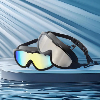 Swim Goggles 2 Pack - Wide View Anti-Fog & UV, No Leaking Swim Glasses for Men, Women, Kids Swimming