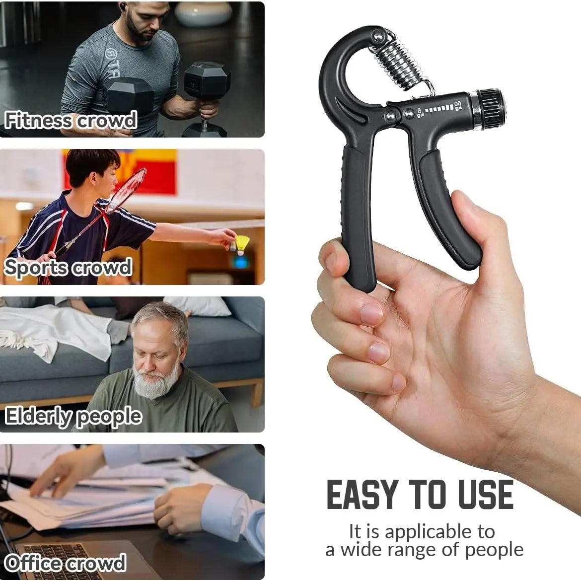Workout Hand Gripper, Grip Trainer, 11Lbs-132Lbs Hand Grip Exerciser, Forearm Grip Strengthener, Exercise Hand Grip Strengthener, Adjustable Hand Strengthener, Workout Equipment, Home Gym Equipment, Valentine'S Day Gift, Handgrip