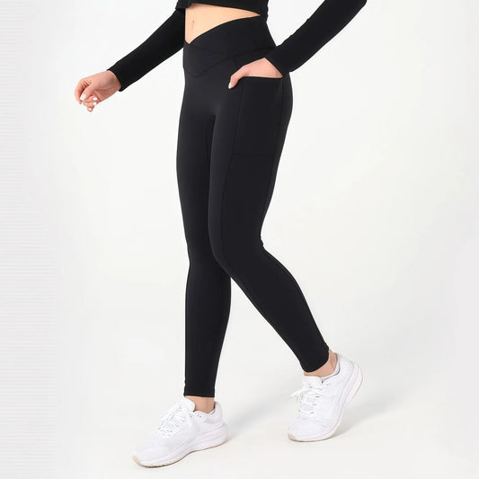 Women'S High Waist Stretchable Yoga Pants - Female Athletic Leggings with Pockets for Yoga, Running and Outdoor Daily Wear