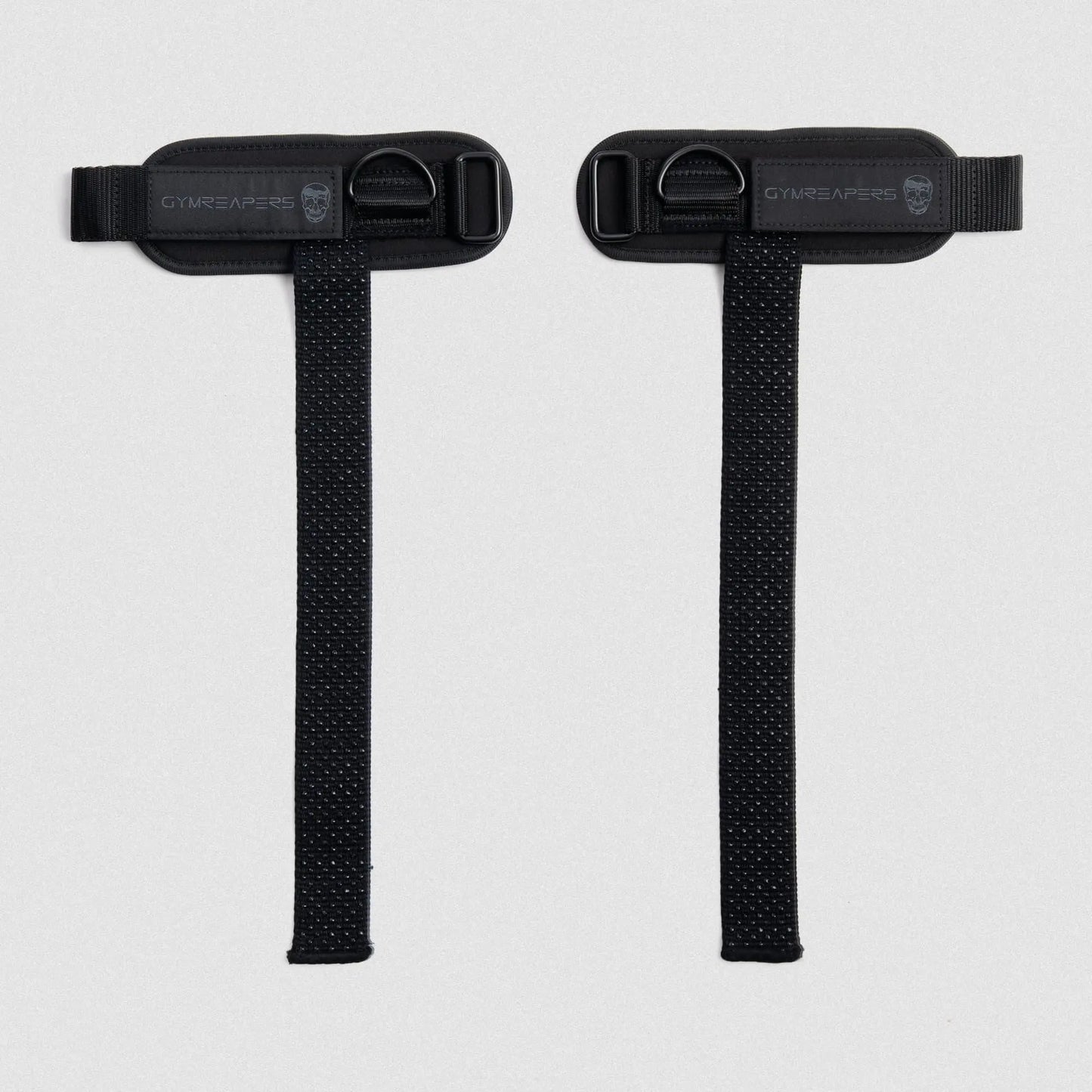 Gymreapers Griplink Lifting Straps with Cushioned Wrist Cuff 14.5" Cotton Strap Anti-Slip Silicone Beads 5Mm Steel D-Ring for Free-Weight & Cable Training