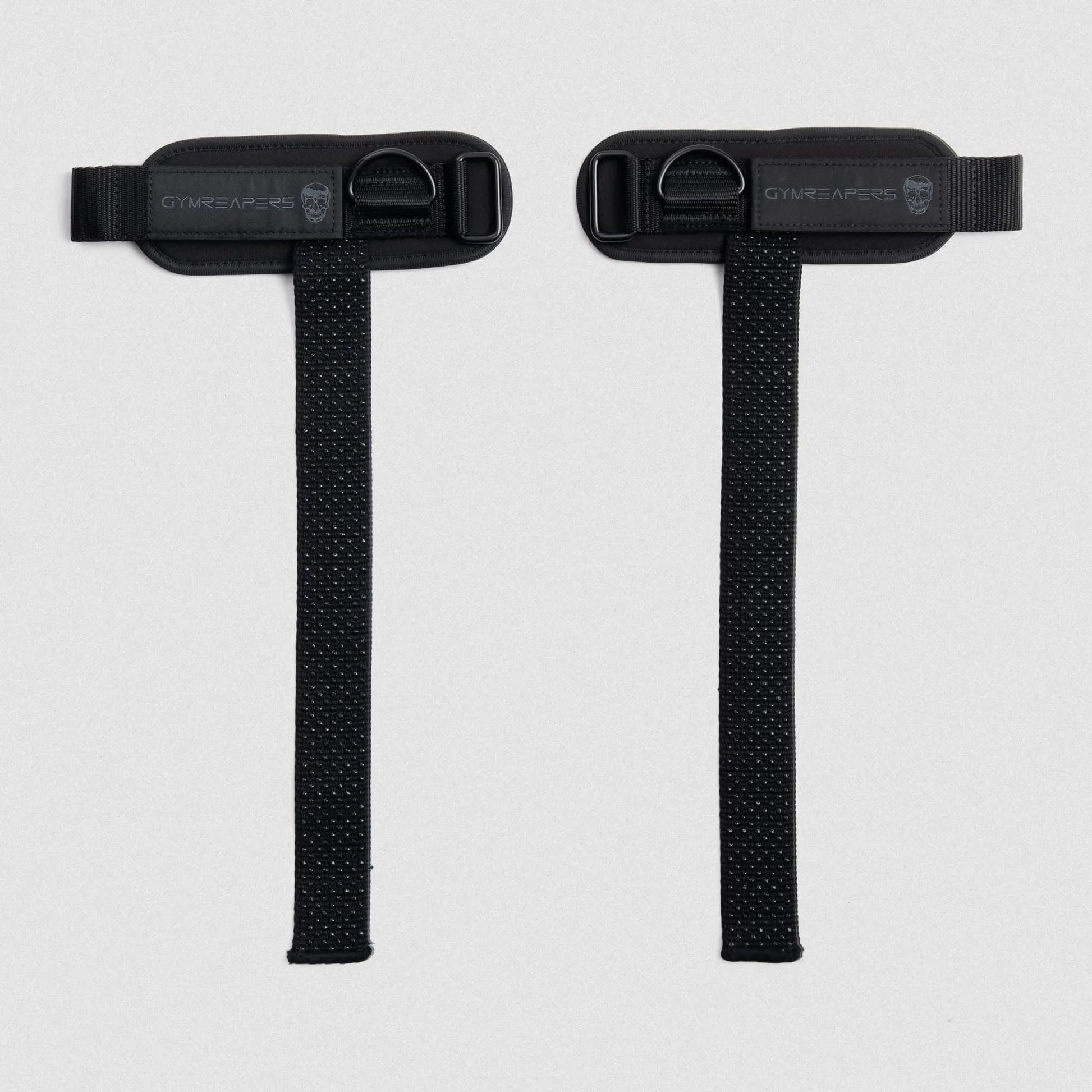 Gymreapers Griplink Lifting Straps with Cushioned Wrist Cuff 14.5" Cotton Strap Anti-Slip Silicone Beads 5Mm Steel D-Ring for Free-Weight & Cable Training
